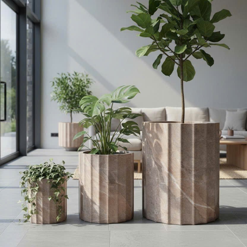 PL-05 - Fluted Column Planter