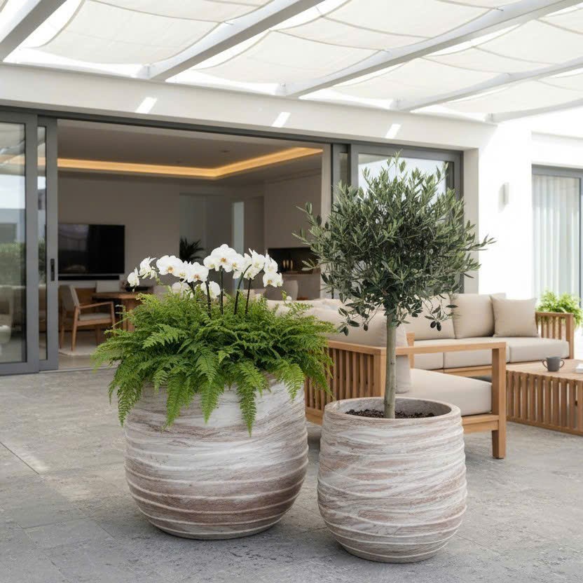 PL-07 - Striated Barrel Planter